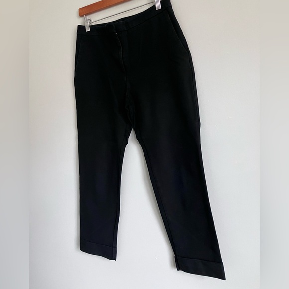 ANN TAYLOR Black Cropped Mid Rise Cotton Blend With Stretch Pants Size 4 - Picture 5 of 12